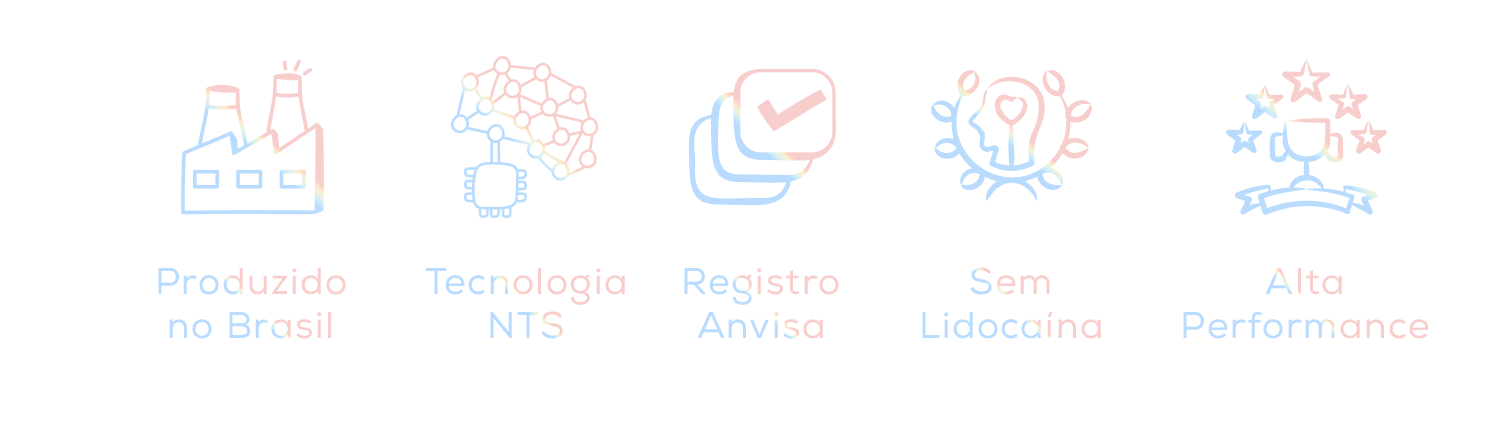Produzido no Brasil, Tecnologia NTS, Registro Anvisa, Sem Lidocaína, Alta Performance